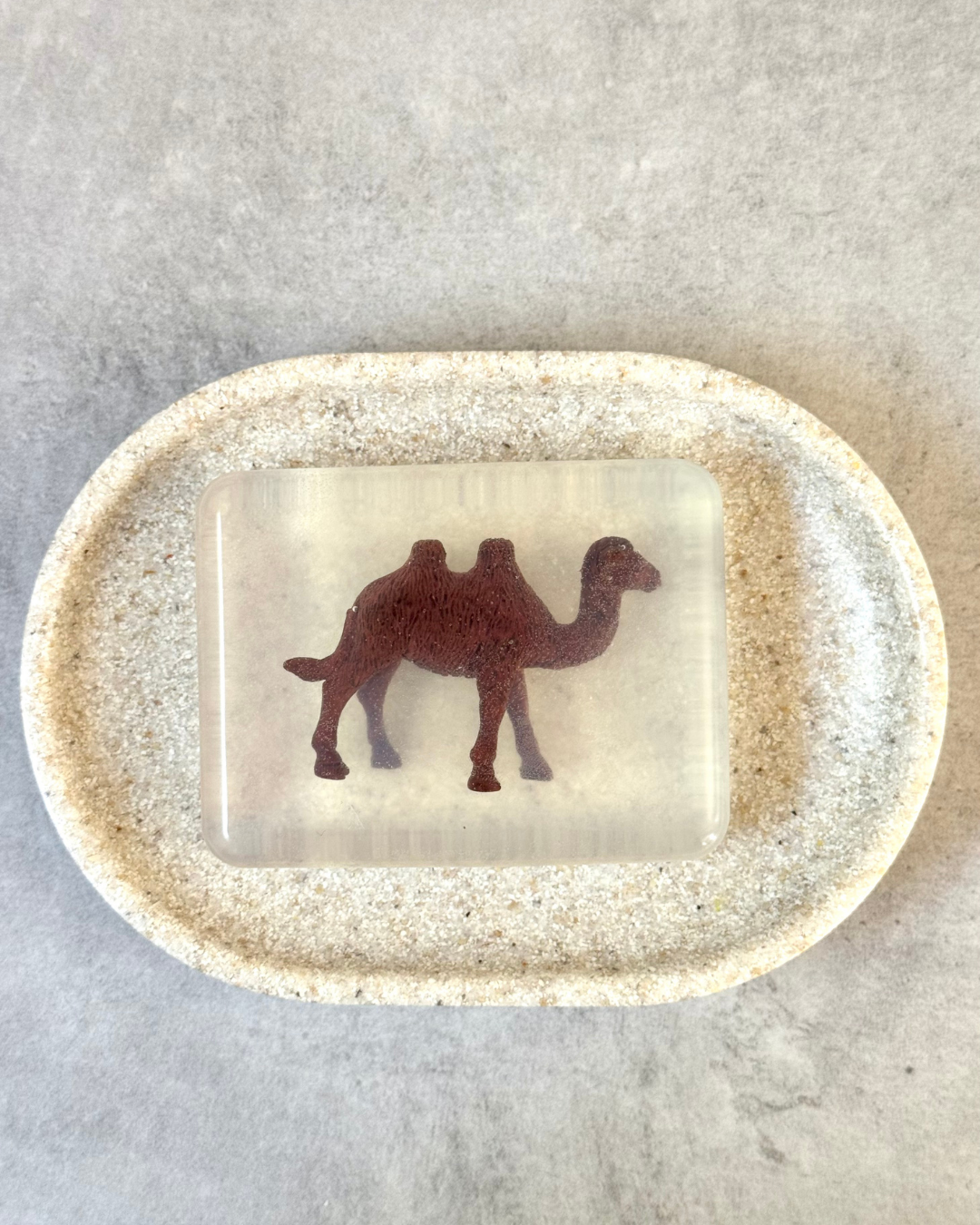 savon transparent avec figurine chameau soap Hit