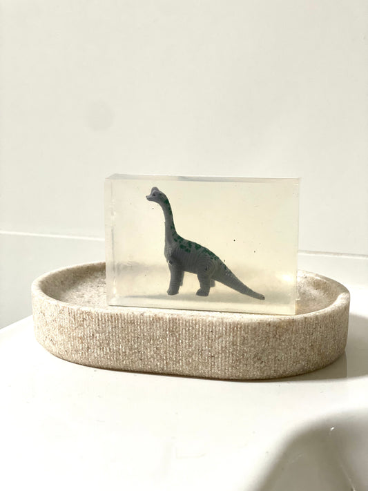 savon transparent avec dinosaure diplodocus Soap Hit