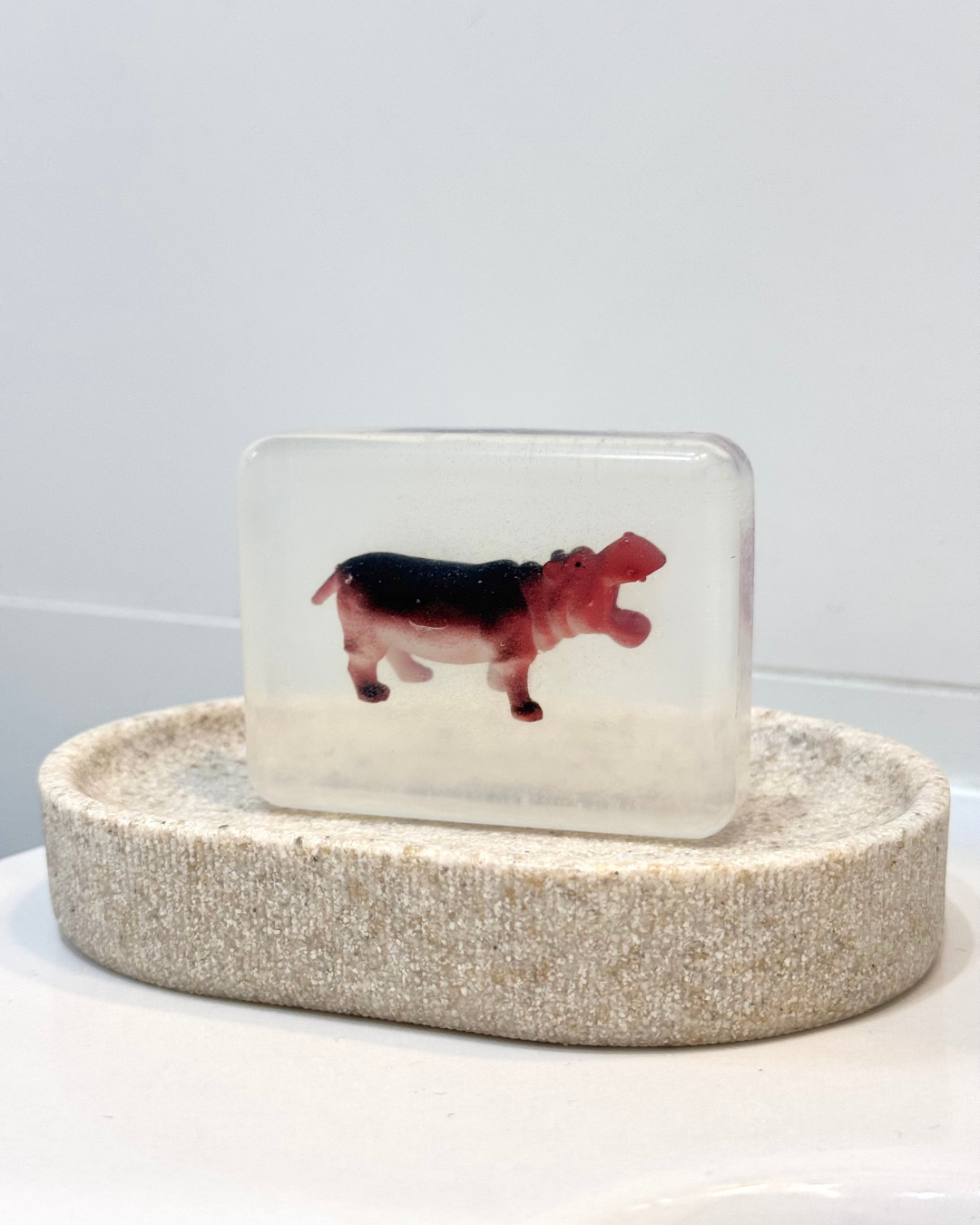 savon transparent hippopotame