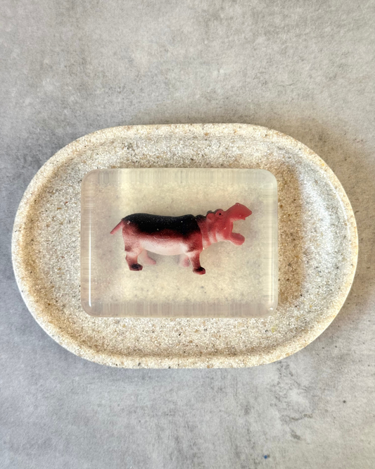 savon transparent hippopotame