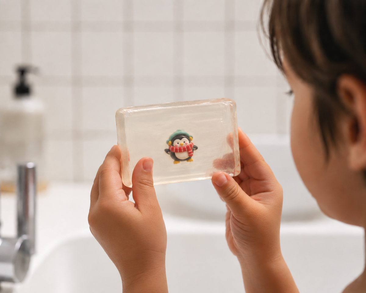 savon transparent pinguin soap hit