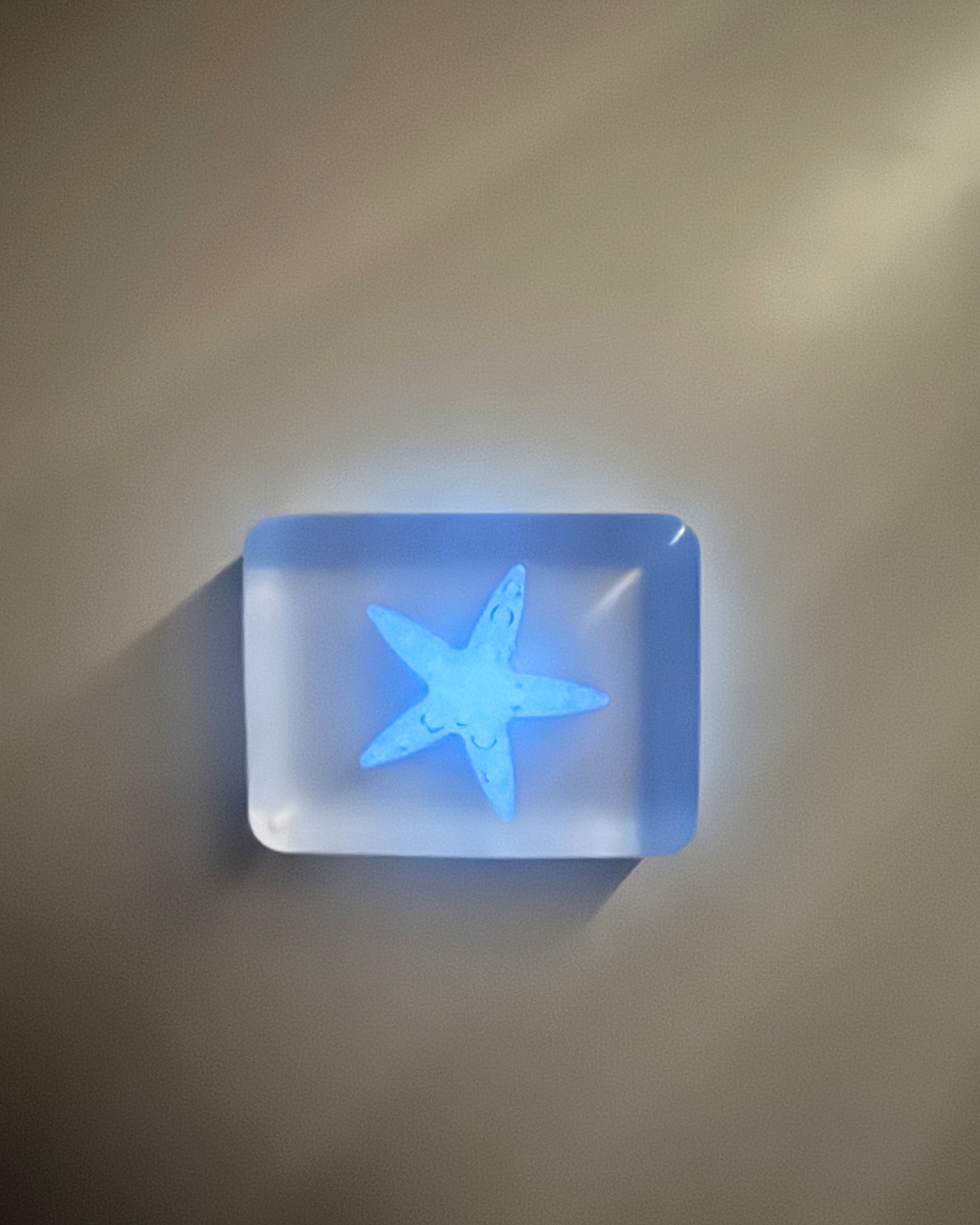 savon étoile de mer transparent soap hit brille dans la nuit